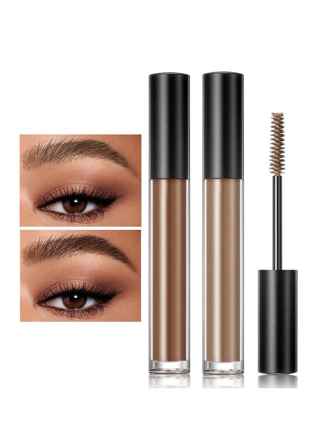 DAGEDA DAGEDA 2Pcs Eyebrow Setting Gel, Eyebrow Brow Fix Gel, Waterproof and Sweat-Proof, Eyebrow Repair Liquid Brows Styling Beauty Salon Home Use Makeup, 1.81oz (Light Brown and Dark Brown)  - Image 1