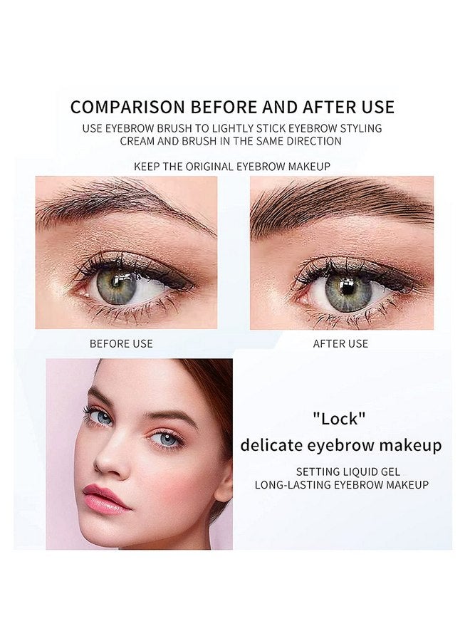 DAGEDA DAGEDA 2Pcs Eyebrow Setting Gel, Eyebrow Brow Fix Gel, Waterproof and Sweat-Proof, Eyebrow Repair Liquid Brows Styling Beauty Salon Home Use Makeup, 1.81oz (Light Brown and Dark Brown)  - Image 3