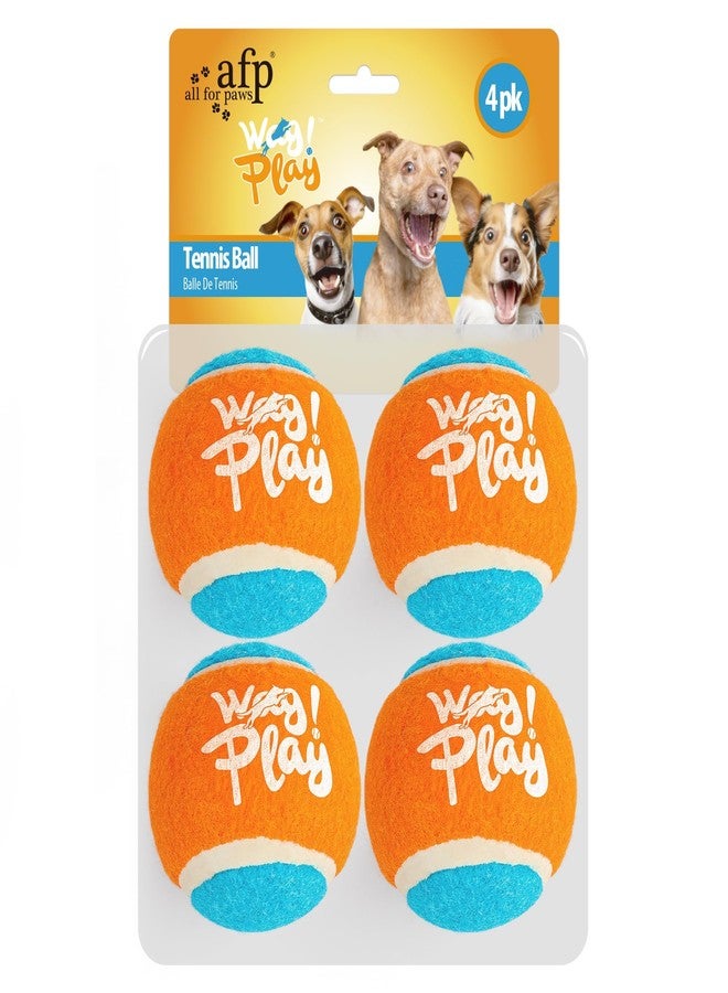 ALL FOR PAWS 2.5-inch Tennis Balls for Dogs, Fetch Balls for Medium Large Dogs, Bouncy &Durable Dog Ball Toys for Ball Launcher Toy, 4 Pack Fetch Toy for Outdoor Play - Image 2