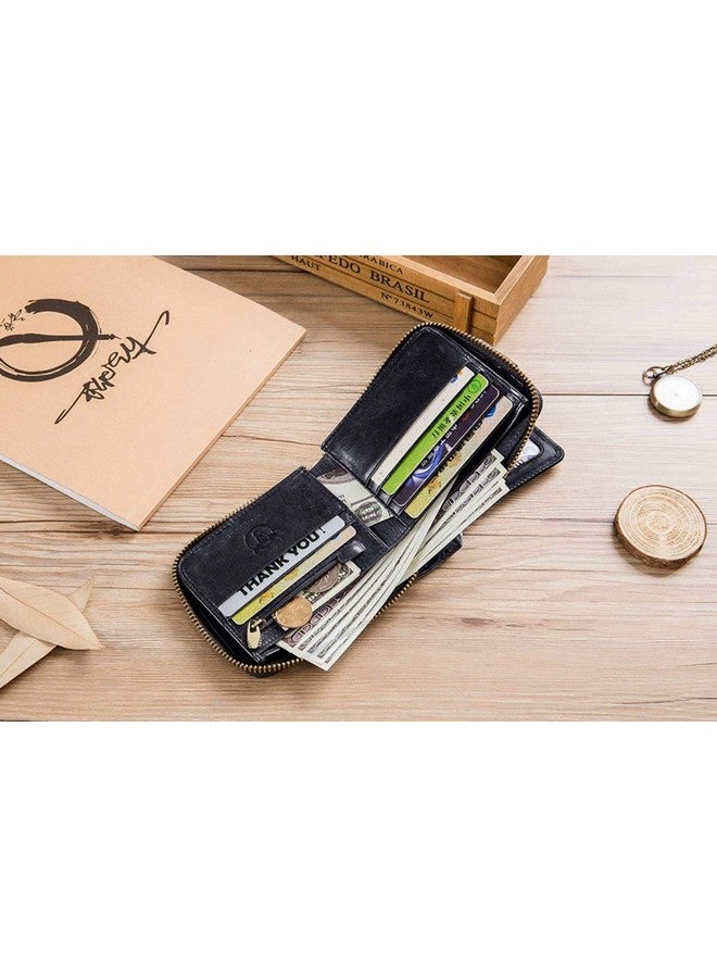 Contacts Men's RFID Blocking Wallet | Genuine Leather Wallet for Men with Rakhi | Gift Set for Brother, Combo (Black)‚Ä¶ - Image 4