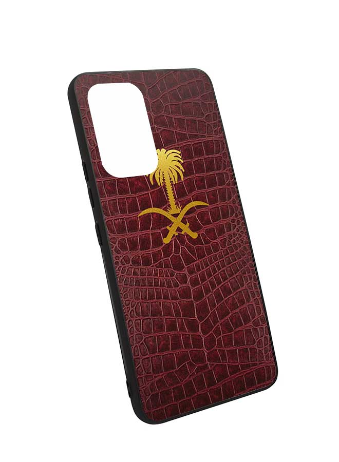 Okteq TPU Protection and Hybrid Rigid Clear Back Cover Case Crocodile Skin Dark Saudi Arabia for Samsung Galaxy A53 5G  - Image 2