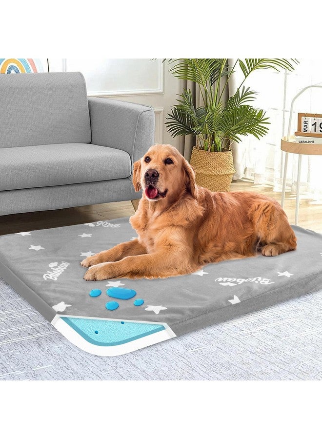 Biloban Waterproof Dog Bed for Large Dog, Memory Foam Orthopedic Dogs Beds & Furniture for Large Sized Dogs, Anti-Slip & Washable Puppy Mat for Sleeping, Plush Flannel Top Pet Beds, Grey - Image 1