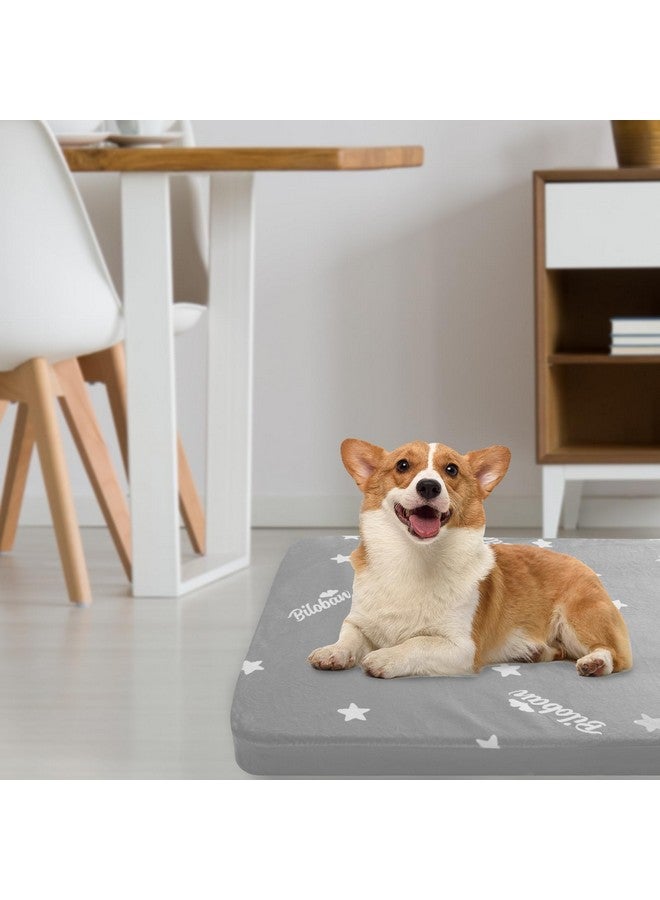 Biloban Waterproof Dog Bed for Large Dog, Memory Foam Orthopedic Dogs Beds & Furniture for Large Sized Dogs, Anti-Slip & Washable Puppy Mat for Sleeping, Plush Flannel Top Pet Beds, Grey - Image 2