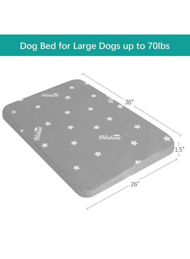 Biloban Waterproof Dog Bed for Large Dog, Memory Foam Orthopedic Dogs Beds & Furniture for Large Sized Dogs, Anti-Slip & Washable Puppy Mat for Sleeping, Plush Flannel Top Pet Beds, Grey - Image 5
