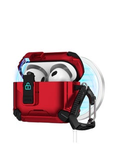 Airpods4 Protective Case Airpods Pro2 Generation Protective Case Apple Mobile Phone Holder Elastic Cover Earpiece Case-Color:Red-Applicable Models:airpods 4