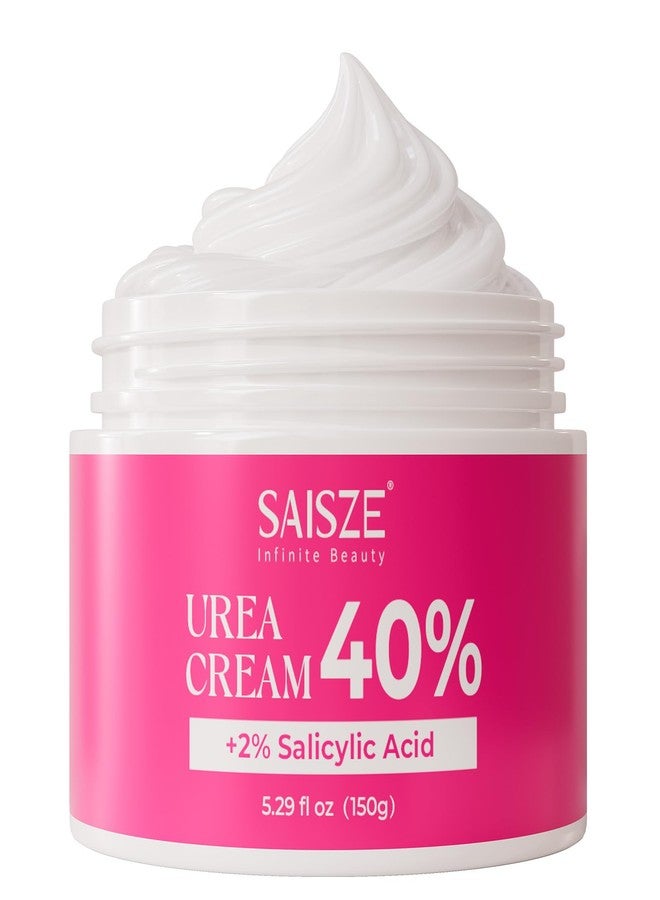 SAISZE Urea Cream 40 Percent for Feet Maximum Strength, Foot Cream for Dry Cracked Heels and Feet, Moisturizer with 40% Urea and 2% Salicylic Acid, 5.29 oz - Image 1