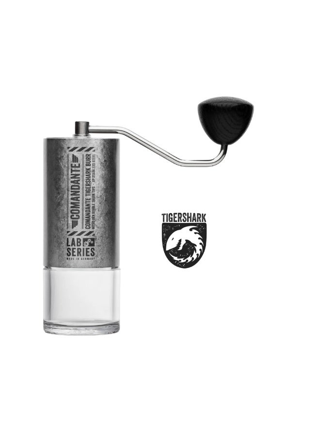 Comandante C40 LAB Series Tigershark MK4 Manual Coffee Grinder - Nitro Rex Tigershark Burrs, Stepless Adjustment, 40g Bean Jar, Stainless Steel, Handmade Germany - Image 1