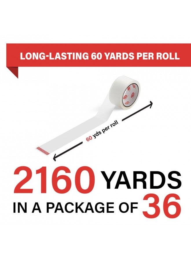 Simply Cool Simply Cool Clear Packing Tape Refill Rolls Bulk 36 Pack of 60 Yards Per Roll Strong Industrial Heavy Duty Packaging Tape Moving Sealing Boxes & Shipping 2160 Yards Total 1.97 Mil Thick 1.88 Wide  - Image 2