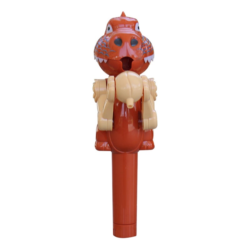 Big Mouth Dinosaur Stick Candy Robot Eating Candy Candy Artifact Small Toy Childrens Day Cat Mint Brown Sugar Eating Dinosaur 