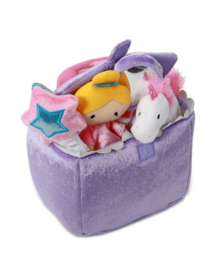 غاند مجموعة ألعاب بيبي جند الناعمة، قلعة الأميرة، مجموعة ألعاب محشوة من 5 قطع مع خشخشة وأصوات صرير وألعاب محشوة خشخشة، لعبة حسية للأطفال والمواليد الجدد، 7 بوصات - Image 5