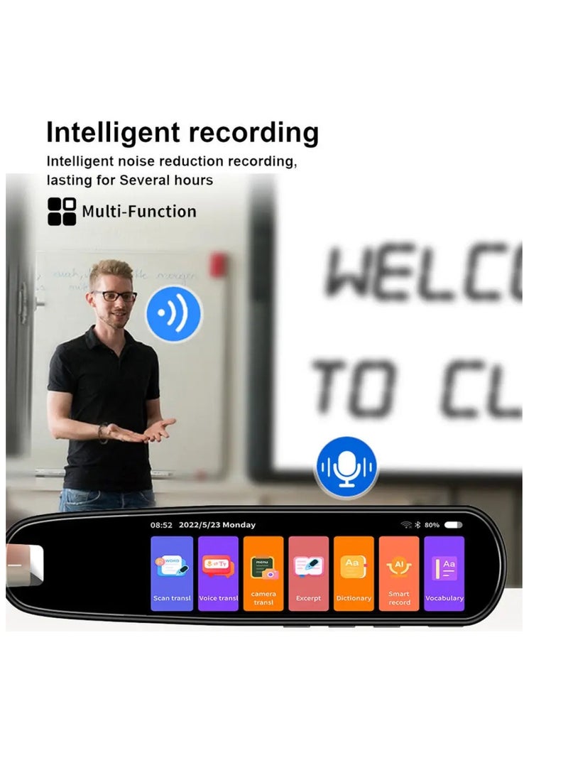 DIGI CORE Translator Pen Scanner Pen 134 Language Translator Device 3.38 Inch Full Touch IPS Screen OCR Text To Speech Image Scanner To Text Wifi Wireless Reading Pen With Camera And Speaker For Dyslexia 9 Language Offline Translator With 8GB Internal Storage Translation Pen Black  - Image 5