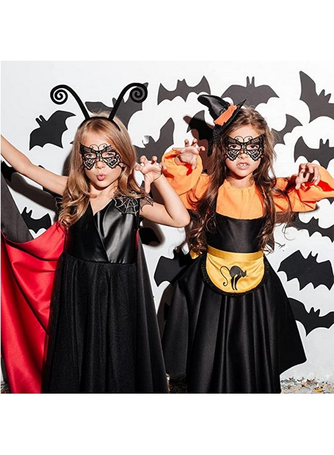 Asekonc Butterfly Antenna Headband With Butterfly Lace Mask For Halloween Party Cosplay Butterfly Wings Costume Accessory Black - Image 5