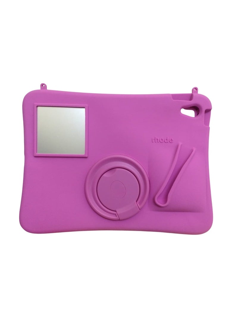 Rhode Lip Gloss Silicone Tablet Case for iPad (A16) 11th Generation 11 Inch 2025/10th Generation 10.9 Inch 2022 Case with Pencil Holder, Hybrid iPad 11 10 Case - Image 1