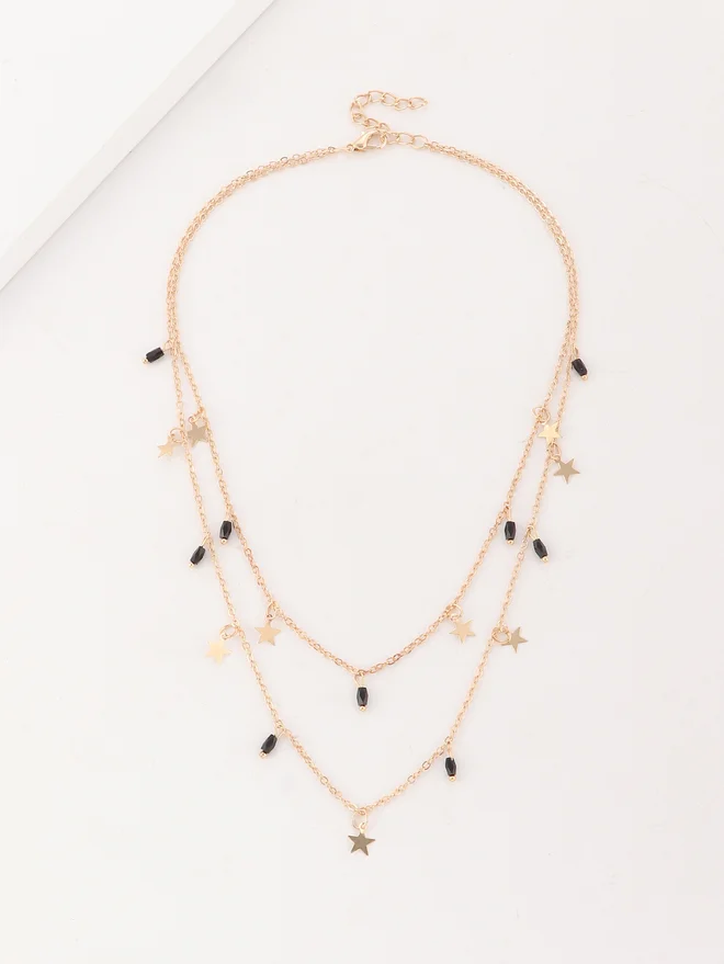 Take Two Take Two Double Layered Star Pendant Necklace