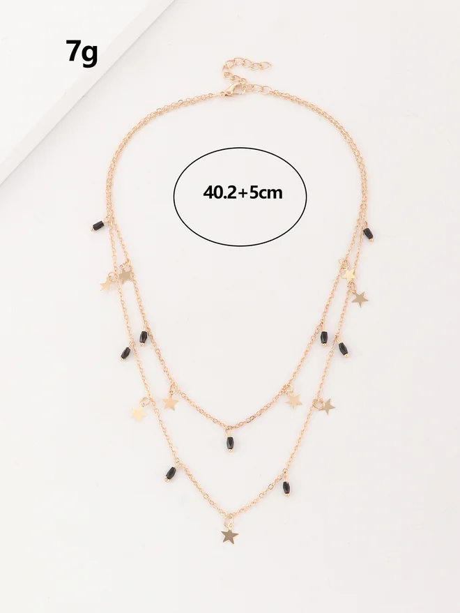 تايك تو Take Two Double Layered Star Pendant Necklace