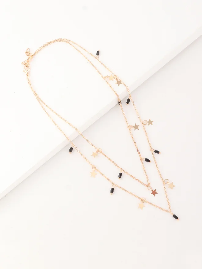 Take Two Take Two Double Layered Star Pendant Necklace