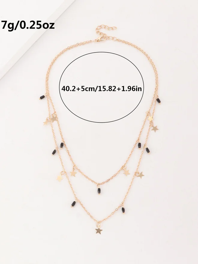 Take Two Take Two Double Layered Star Pendant Necklace