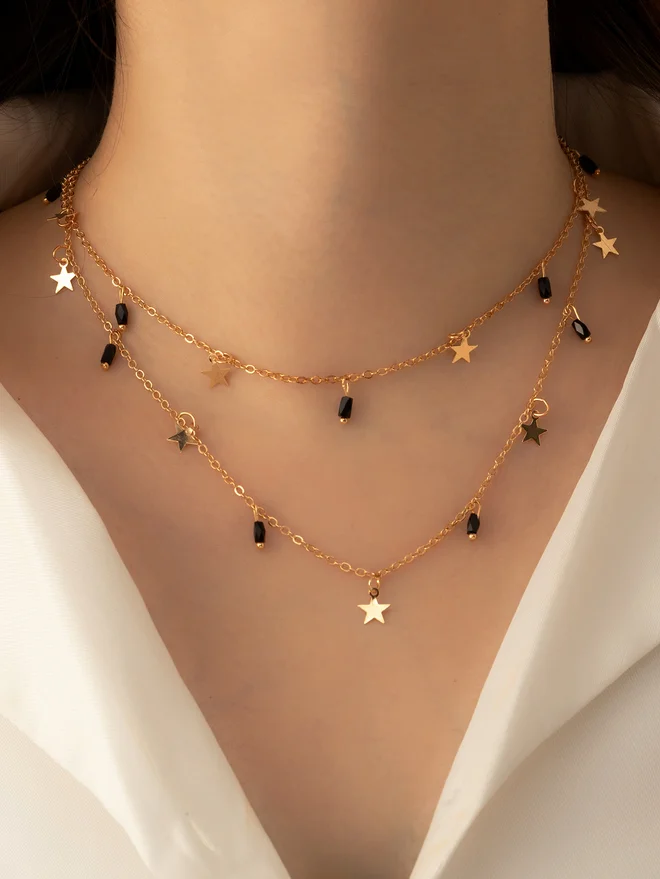 Take Two Take Two Double Layered Star Pendant Necklace
