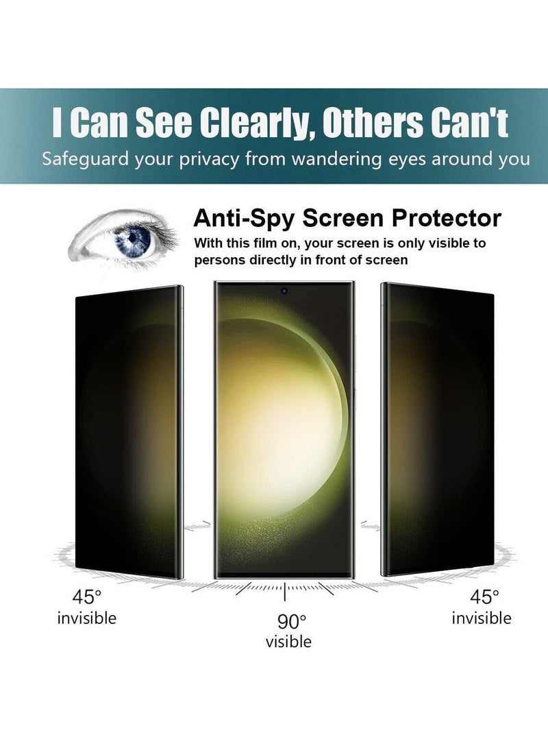 MIGOFAST Samsung Galaxy S23 Privacy Screen Protector  Case Friendly Ceramic Matte Soft Film Full Adhesive  Anti-Scratch 3D Curve Fit Touch Sensitive - Image 5