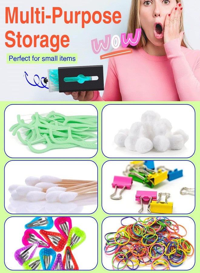 MKOSAB Qtip Holder for Bathroom Wall Organizer - Bathroom Decor, Dorm Room Essential, Small Q-tip Dispenser for Cotton Swabs, Balls, Pads, Floss Picks - Office Storage, Vanity Makeup Organizer(6 Pcs) - Image 3