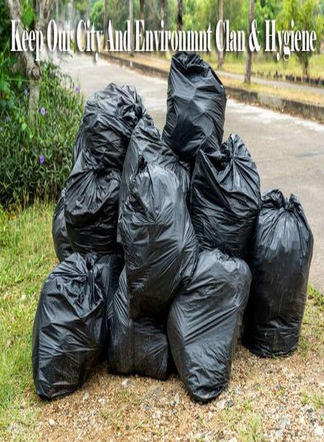 KRIPT 9 Heavy Duty Garbage Bags, Medium Size 19 * 21 inches Black Trash Bags, Pack of 06 (180 bags) - Image 3