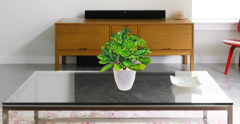 ARTSY® Artificial Flowers with Pot for Home Decoration, Succulent Plant Bunch with Pot, Table top, Office Décor, Green 1 Piece - Image 4