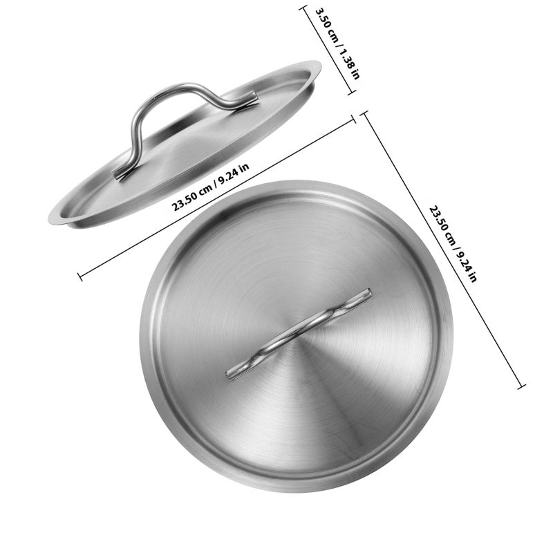 Universal 22cm Stainless Steel Pot Lid Replacement Thick Austenitic Steel Pan Cover - Image 3