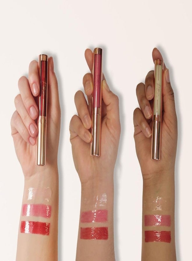 RITTZI Hyaluronic Plumping Lip Gloss - Hydrating & Smoothing Gloss with Hyaluronic Acid + Sodium Hyaluronate, Marine Collagen & Mustard Sprout Extract (Ivory Rose) - Image 5