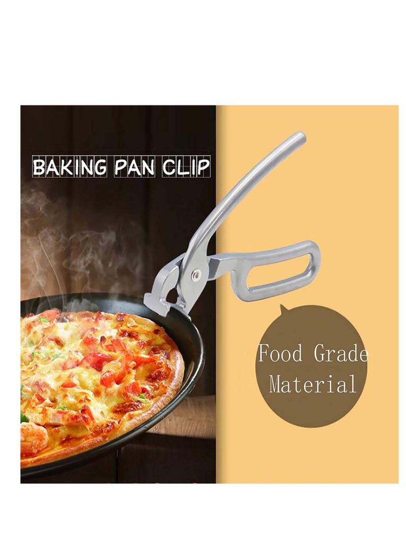 SYOSI Hot Pan Gripper, Pliers Gadget, Cast Aluminum Anti-Scald Baking Pan Gripper Clips Retriever Tongs, for Lifting Hot Plate, Bowls with Food Out, from Microwave, Saved You from Burnt Fingers - Image 3