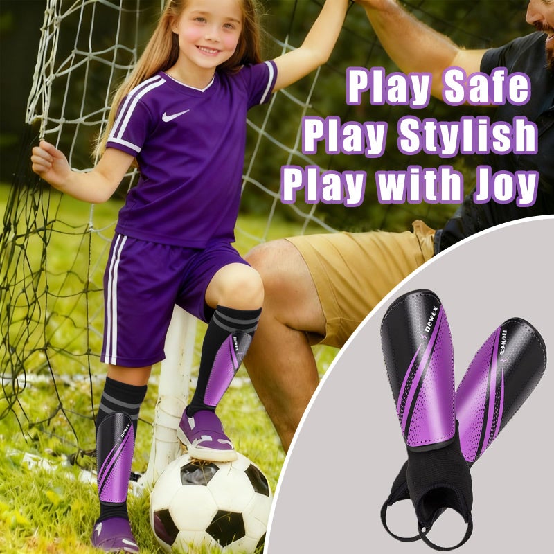 newox Soccer Shin Guards Kids Youth - Shin Pads Protection Boys Shin Guards Soccer Youth - Soccer Shin Guards for Kids 3-15 Years Old Girls Boys - Image 3