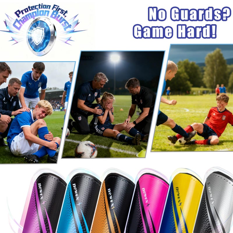 newox Soccer Shin Guards Kids Youth - Shin Pads Protection Boys Shin Guards Soccer Youth - Soccer Shin Guards for Kids 3-15 Years Old Girls Boys - Image 5