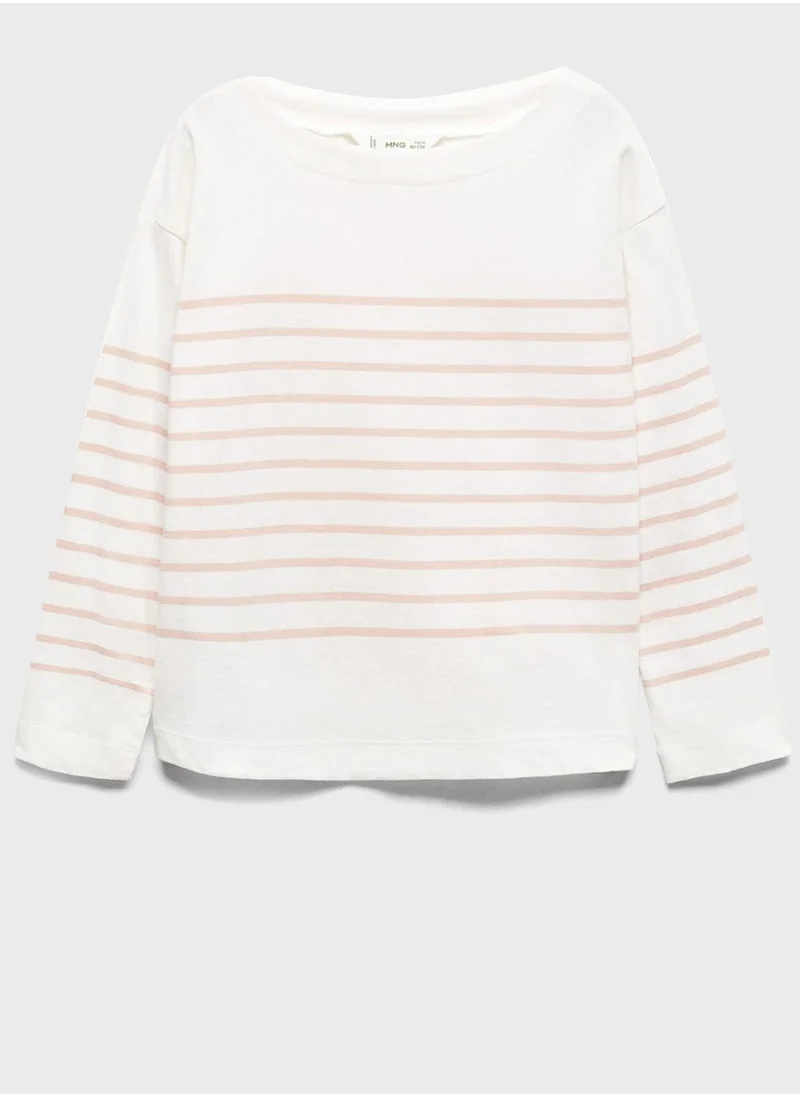 MANGO Kids Striped T-Shirt