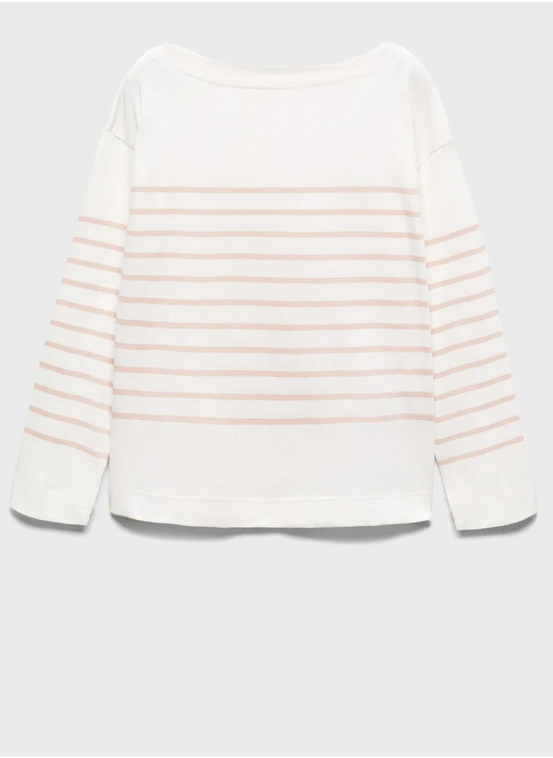 MANGO Kids Striped T-Shirt