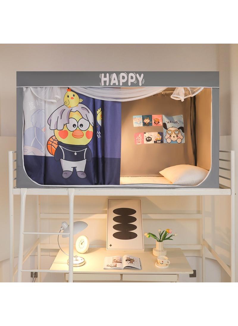 general Cartoon Student Mosquito Nets With Bracket Dormitories Fully Shaded Bed Curtains Zippered Mosquito Nets Student Sleep Privacy Protection Start Of School Season Gifts Birthday Gifts - Image 1