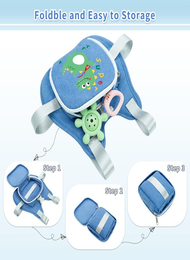 bearcouple Toddler Harness Backpack Leash with Wrist Link | Cute Dinosaur Anti-Lost Walking Strap for Kids | Foldable & Adjustable Child Safety Belt for Boys & Girls - Image 3