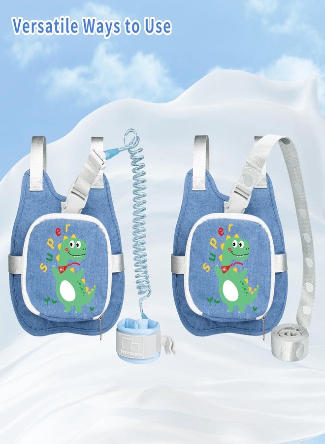 bearcouple Toddler Harness Backpack Leash with Wrist Link | Cute Dinosaur Anti-Lost Walking Strap for Kids | Foldable & Adjustable Child Safety Belt for Boys & Girls - Image 2
