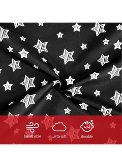 Moonsea Moonsea Nursing Pillow Cover Black with Star Print for Baby Boys, Snug Fits Boppy Nursing Pillows, Soft Breastfeeding Nursing Pillow Slipcovers, for Breastfeeding Moms  - Image 3