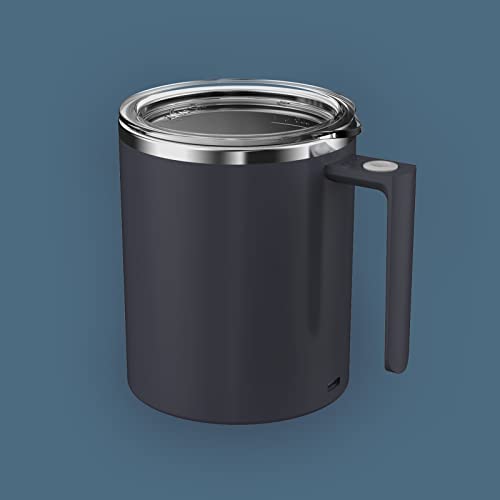 FOXNSK Self Stirring Coffee Mug 122 oz Electric Mixing Cup with Magnetic Stirrer AntiSedimentation Rechargeable Travel Mug for Coffee Milk Hot Cocoa Black