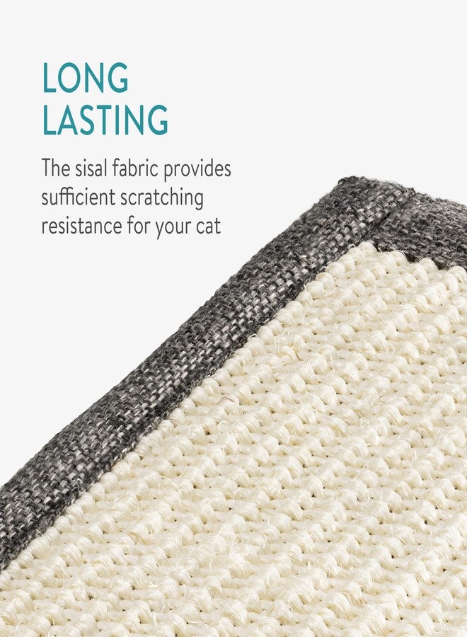 Navaris Cat Scratch Mat Sofa Protector - Linen and Sisal Furniture Protector Scratching Pad for Cats - Scratch Carpet of Couch, Sofa, Chair - Image 4