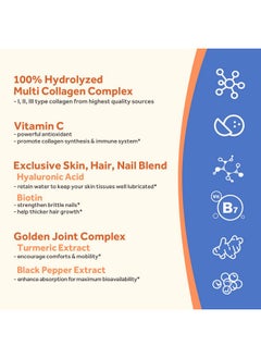 Doctor's Recipes Doctor's Recipes Multi Collagen Peptides with Golden Turmeric, Vitamin C, Biotin, Hyaluronic Acid & Black Pepper, Collagen Supplements for Skin, Hair, Nail & Joint, Collagen for Women and Men, 90 Caps  - Image 4