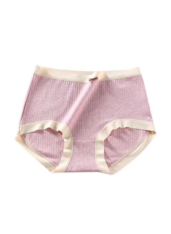 Zeemey - Zeemey 4-Piece Cotton Bikini Breathable Panties Low Waist Fashionable Ladies Charming Thick Bottom - Image 1