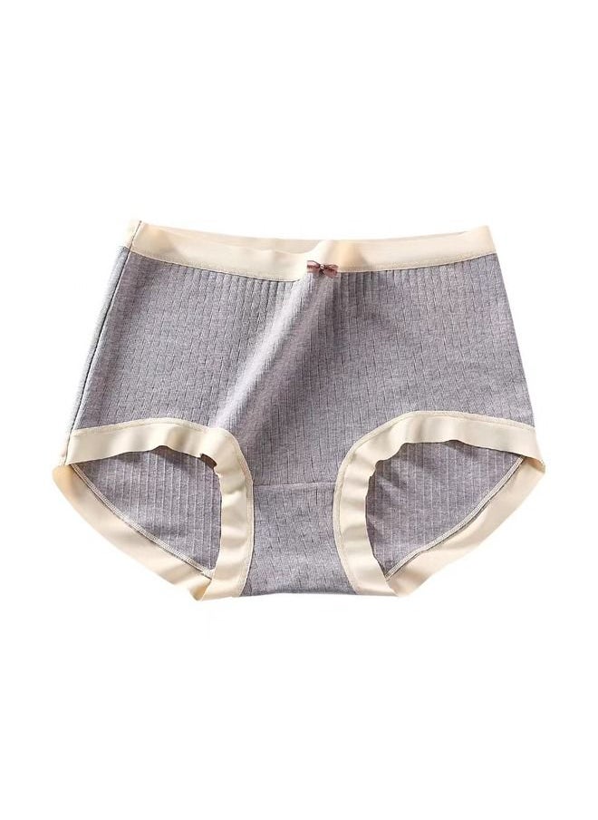 Zeemey - Zeemey 4-Piece Cotton Bikini Breathable Panties Low Waist Fashionable Ladies Charming Thick Bottom - Image 1