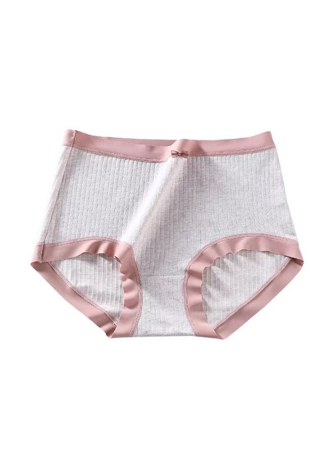 Zeemey - Zeemey 4-Piece Cotton Bikini Breathable Panties Low Waist Fashionable Ladies Charming Thick Bottom - Image 1