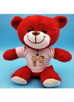 Ema Bride Groom Couple Printed T-Shirt Red Bear 