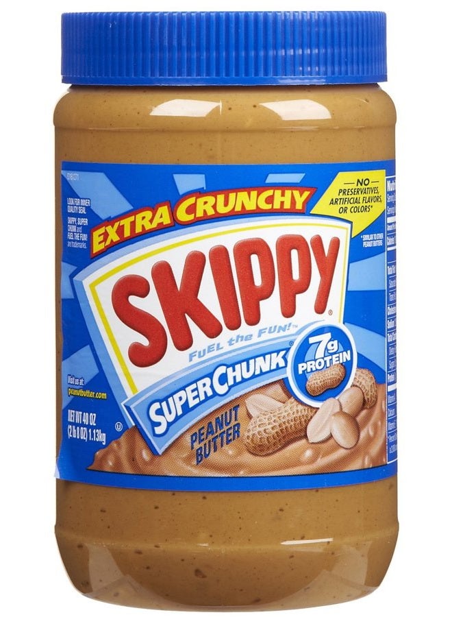 SKIPPY SUPER CHUNK Extra Crunchy Peanut Butter, 40 Ounce