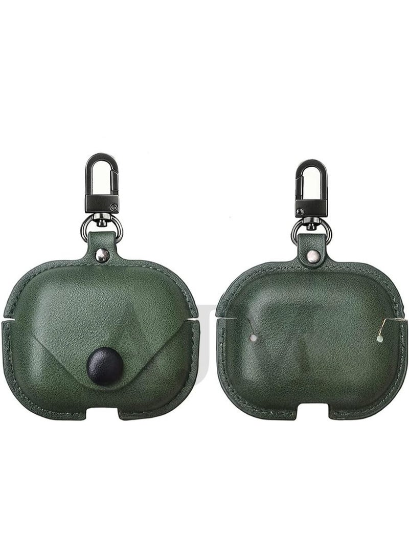 Leather Compatible with Anker Soundcore R50i NC/Anker P30i Case Cover, Leather Shockproof Protective Case Wireless Earbuds with Carabiner - Image 1