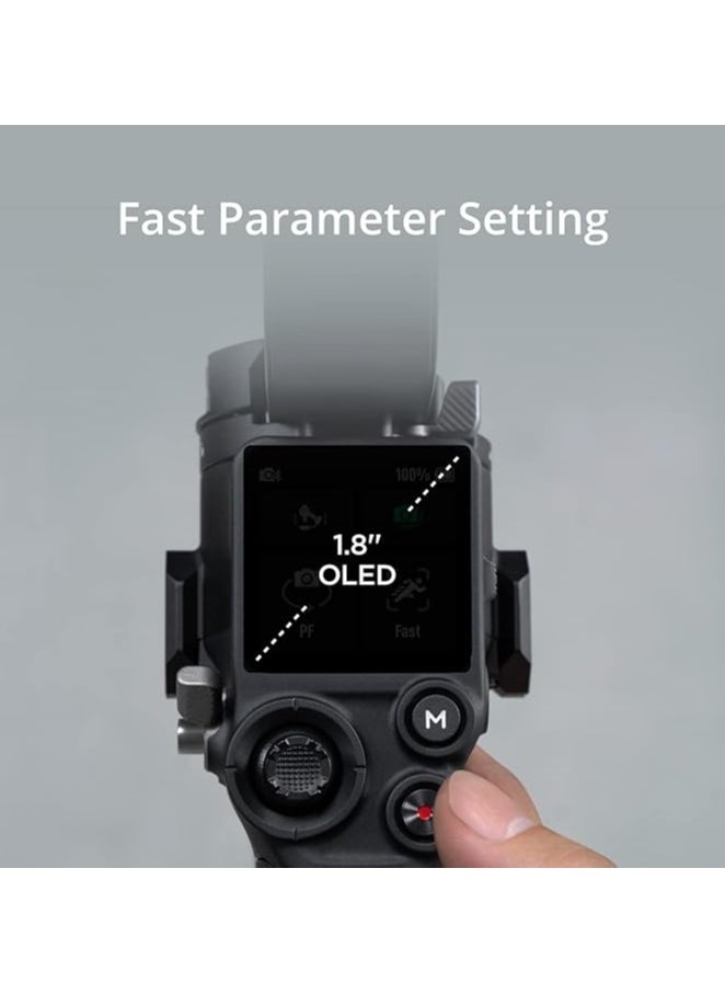 dji - DJI RS 3 - 3-Axis Gimbal Stabilizer for DSLR and Mirrorless Camera, Automated Axis Locks, 1.8" OLED Touchscreen, 3rd-Gen Stabilization Algorithm, black, UAE Version with Official Warranty Support - Image 1