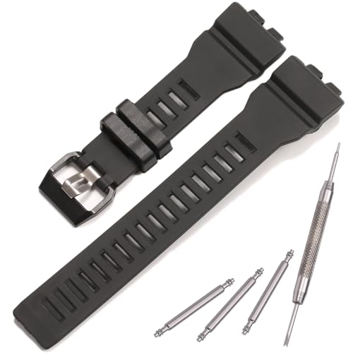 MCXGL Resin Strap Compatible with Casio GSquad GBD800 GBD800UC GBA800 Black Watch Band Replacement Wristband Black - Image 1