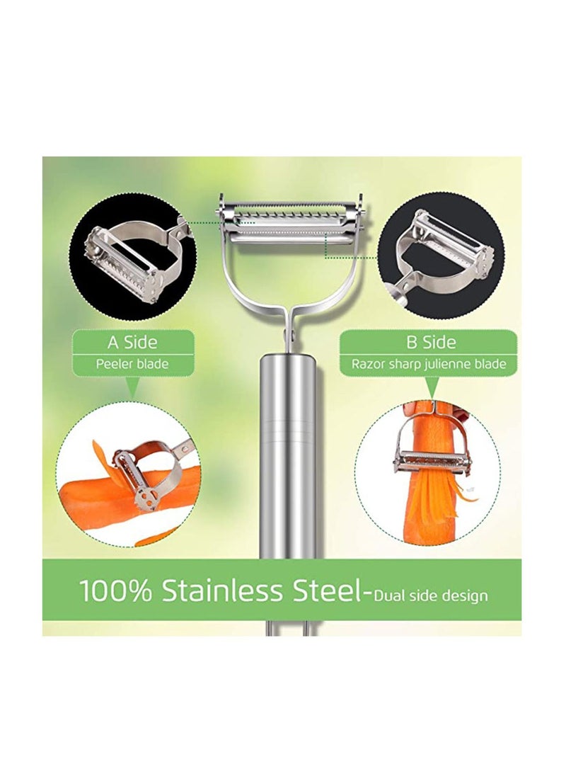 Y&D - Vegetable Peeler for Kitchen, Fruit Food Carrot Veggie Cucumber, Stainless Steel Durable Set Sharp No Nick Finger with Comfortable Non-Slip Handle Good Grips - Image 1