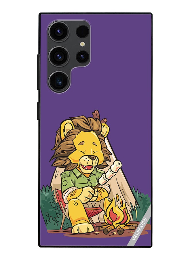 VR CREATIVE Protective Case Cover For Samsung Galaxy S24 Ultra Lion Chilling Design Multicolour - Image 1